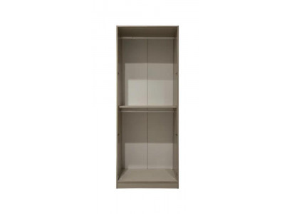 2turiger Kleiderschrank mit Kleiderstange Beige Moderner Stil Elegant