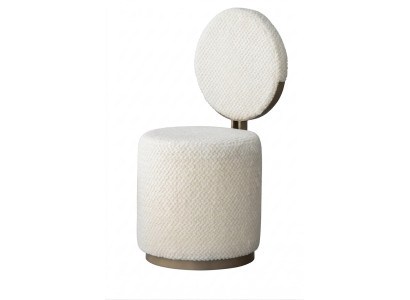 Pouf Weiß Moderner Stil Komfortabel Minimalistisch Schlicht Weicher