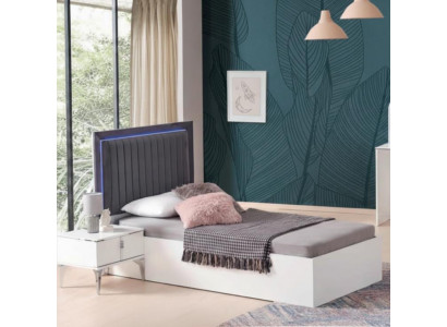 Stylisches Jugendzimmer-Set 2-tlg. – Bett & Nachttisch im Design
