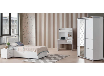 Elegantes 4-teiliges Jugendzimmer-Set mit Bett und Stauraum