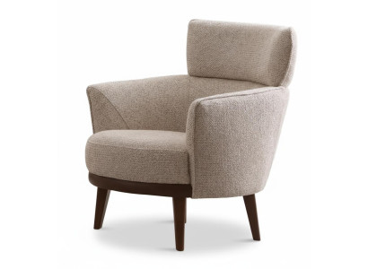 Sessel Modern Beige Luxus Elegant Design Loungesessel Polstersessel