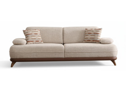 Sofa 3-Sitzer Modern Beige Luxus Elegant Design Couch Polstersofa Neu