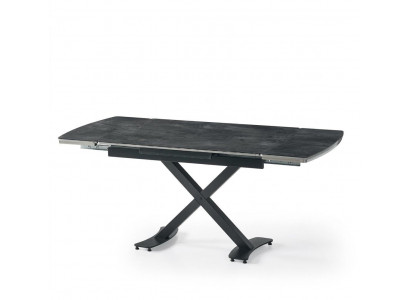 Esstisch Eisen Grau Verstellbar Bequem Auf Rollen Modern Stilvoll