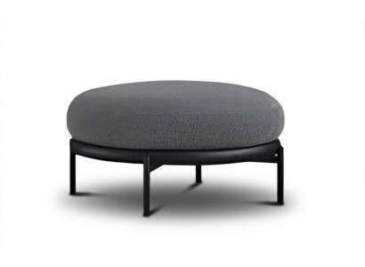 Moderner Polsterhocker Grau Stilvoller Sitzhocker Design