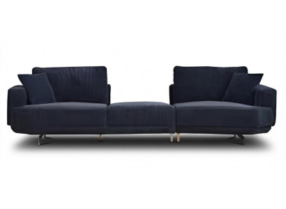 Modernes XXL Sofa 4-Sitzer Designer-Polstercouch in Dunkelblau