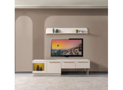 TV Lowboard Stil modern Farbe weiß neu praktisch komfortabel Wohnzimmer