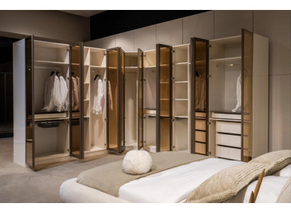 Ankleidezimmer Set Modulares Schranksystem  Beige Moderner Stil Hell
