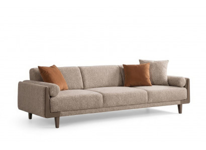 3-Sitzer Sofa Modern Beige Luxus Edel Stilvoll Design Polster Neu