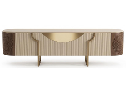 Luxuriöser beiger Fernsehschrank Holz-TV-Kommode TV-Möbel Wohnzimmermöbel
