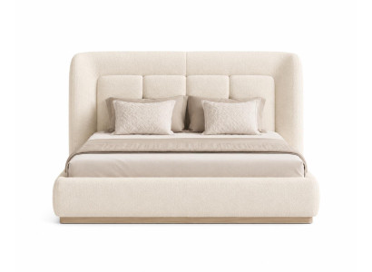 Doppelbett bequem breit weich groß beige moderner Stil neu