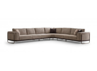 Ecksofa L-Form Modern Braun Minimalistisch Komfortabel Neutral Neu