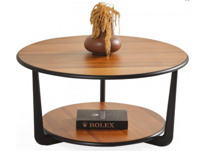 Modern Couchtisch Rund Neu Wohnzimmer Komfort Luxus Elegant Holz Braun