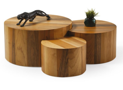 Modern Luxus Couchtische Rund Wohnzimmer Holz Elegant Komfort Stilvoll
