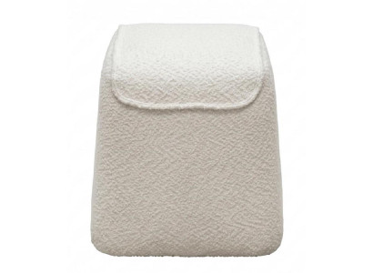 Pouf Weiß Moderner Stil Komfortabel Minimalistisch Schlicht Weicher