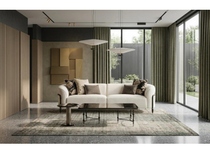 Stilvolles Wohnzimmer-Set 3-Sitzer-Sofa Couchtisch Beistelltisch Designer-Set