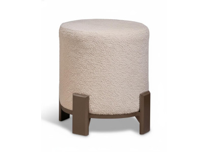 Pouf Beige Moderner Stil Komfortabel Minimalistisch Schlicht Hell