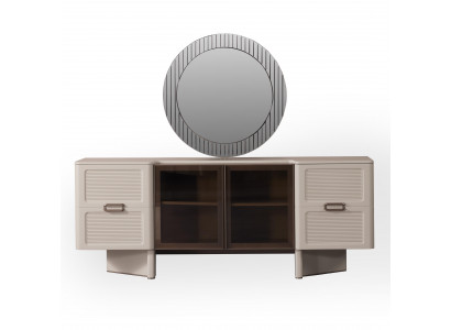 Sideboard Spiegel Art Deco Creme Luxus Kommode Konsole Anrichte Neu