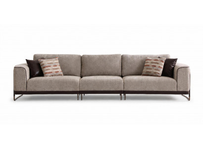 Sofa 3-Sitzer Braun Modern Luxus Elegant Design Couch Geräumig Neu
