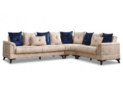 Ecksofa Modern Beige Komfortabel Eckcouch LForm Polsterecke Design Neu