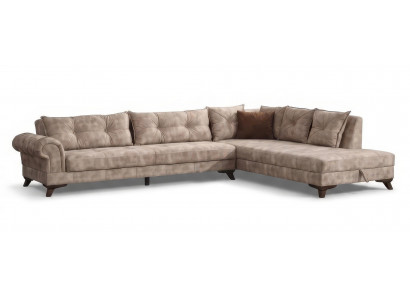 Ecksofa L-Form Modern Braun Komfortabel Eckcouch Polstergarnitur Neu