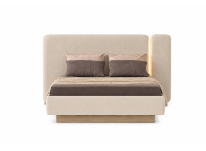 Doppelbett weich bequem beige Beleuchtung beige, modern neu