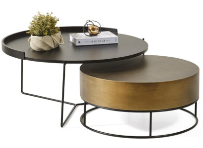 Modern Neu Couchtische Wohnzimmer Metall Elegant Stilvoll Luxus Rund