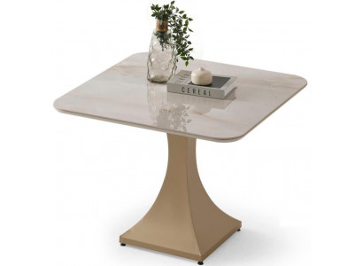 Beige Couchtisch Modern Luxus Wohnzimmer Elegant Quadratisch Stilvoll