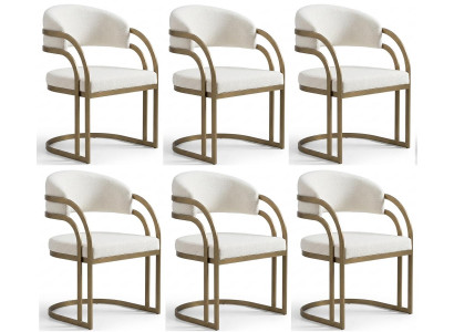 Beiges Stuhlsets 6 Stühle Esszimmerstuhl Stuhl für Küche und Esszimmer