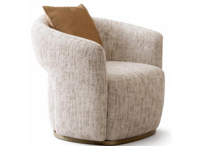 Beiger Sessel Stoffsessel Polstermöbel für das Wohnzimmer Designermöbel