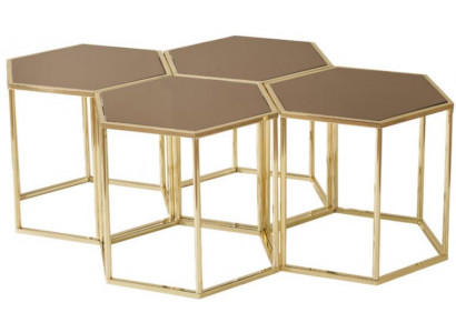 Luxus Couchtische Wohnzimmer Gold Metall Modern Wohnzimmertisch Neu