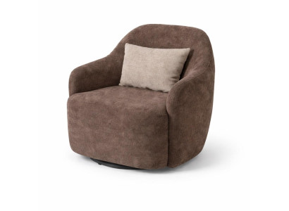 Sessel Hohe Rückenlehne Bequeme Sitzposition Modern Braun Kissen Neu