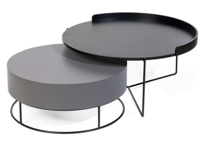 Couchtische Schwarz Neu Modern Rund Luxus Beistelltische Wohnzimmer