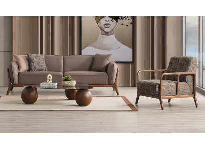 Designer 3-Sitzer Sofa Polstersessel Wohnzimmer Designer Sitzmöbel