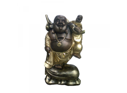 Buddha Goldene Deko Figur Statue Skulptur 48 cm Figuren Statuen Skulpturen (B29)