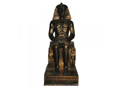 Ägypten Skulptur Pharao Kunststoff Statue Figuren Statuen Antik Stil 31 cm Neu