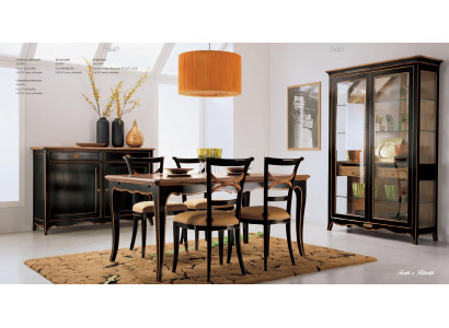 Vitrine Wohnzimmer Möbel Anrichte Massive Holz Vitrinen Glas Schrank Echtholz