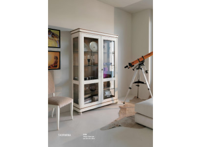 Massive Holz Vitrinen Glas Schrank Echtholz Vitrine Wohnzimmer Möbel Anrichte