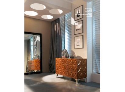 Klassischer Wandspiegel Design Echten Holz Rahmen XXL 138x218 Spiegel  Model 282