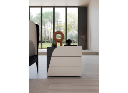 Schlafzimmer Nachttisch mit 3 Schublade Holz Italienische Möbel Design Bizzotto
