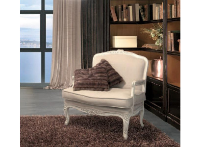 Sessel Bibliothek Lese Stuhl Ohrensessel Sofa Polster Italienische Möbel Luxus