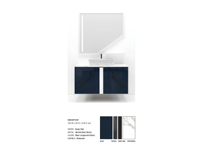 Blauer Badezimmerschrank Badezimmermöbel Regal Badezimmerschrank Holzregale