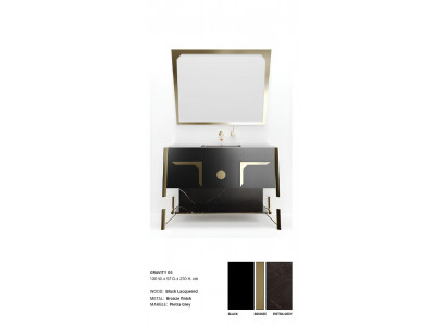 Waschbecken schwarz Badezimmerarmaturen Badezimmermöbel Italien Stil Waschbecken