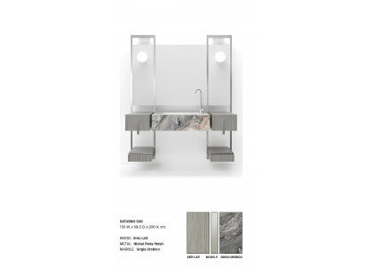 Grau Badezimmer Waschbecken Armaturen Badezimmer Möbel Italien Stil Neu