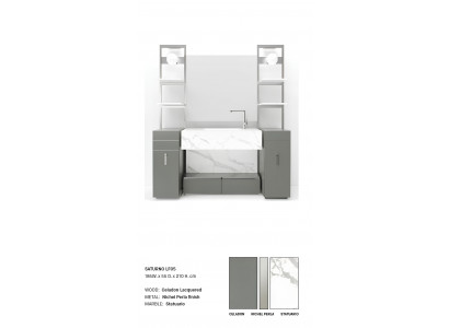 Grauer Badezimmerschrank Badezimmermöbel Badezimmerschrank klassische Möbel