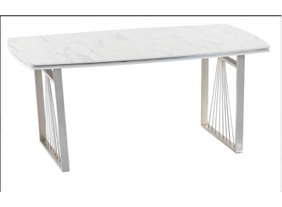 Moderner Esstisch weißer Tisch Esszimmer Wohnzimmer luxuriöses Design Tische