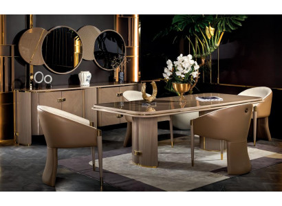 Set 7tlg Esstisch 4x Stühle Sideboard Essgruppe Garnitur Lehnstühle Modern Neu
