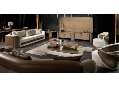 5tlg Sofa Set TV Unit Couchtisch Sessel Luxus Wohnzimmer Design Polster Modern