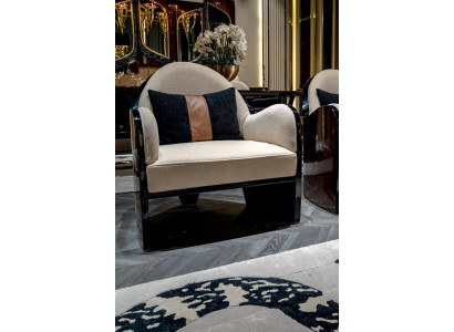 Sessel Modern Wohnzimmer Design Lehnsessel Erwachsene Holz 1-Sitzer Polster Neu