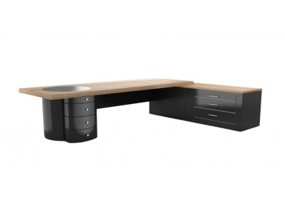 Schreibtisch mit Regal Tisch Chef Exclusive Büro CEO Holz Modern Arbeitszimmer