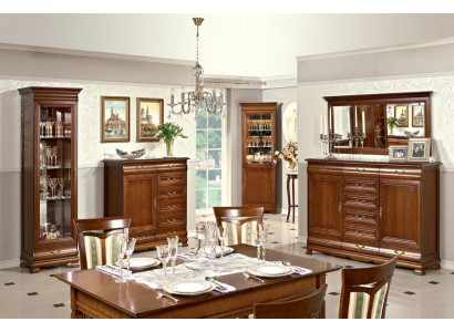 Wohnzimmer Set Holzmöbel Wohnzimmer Eckvitrine Komplett Kommode Einrichtung 5tlg